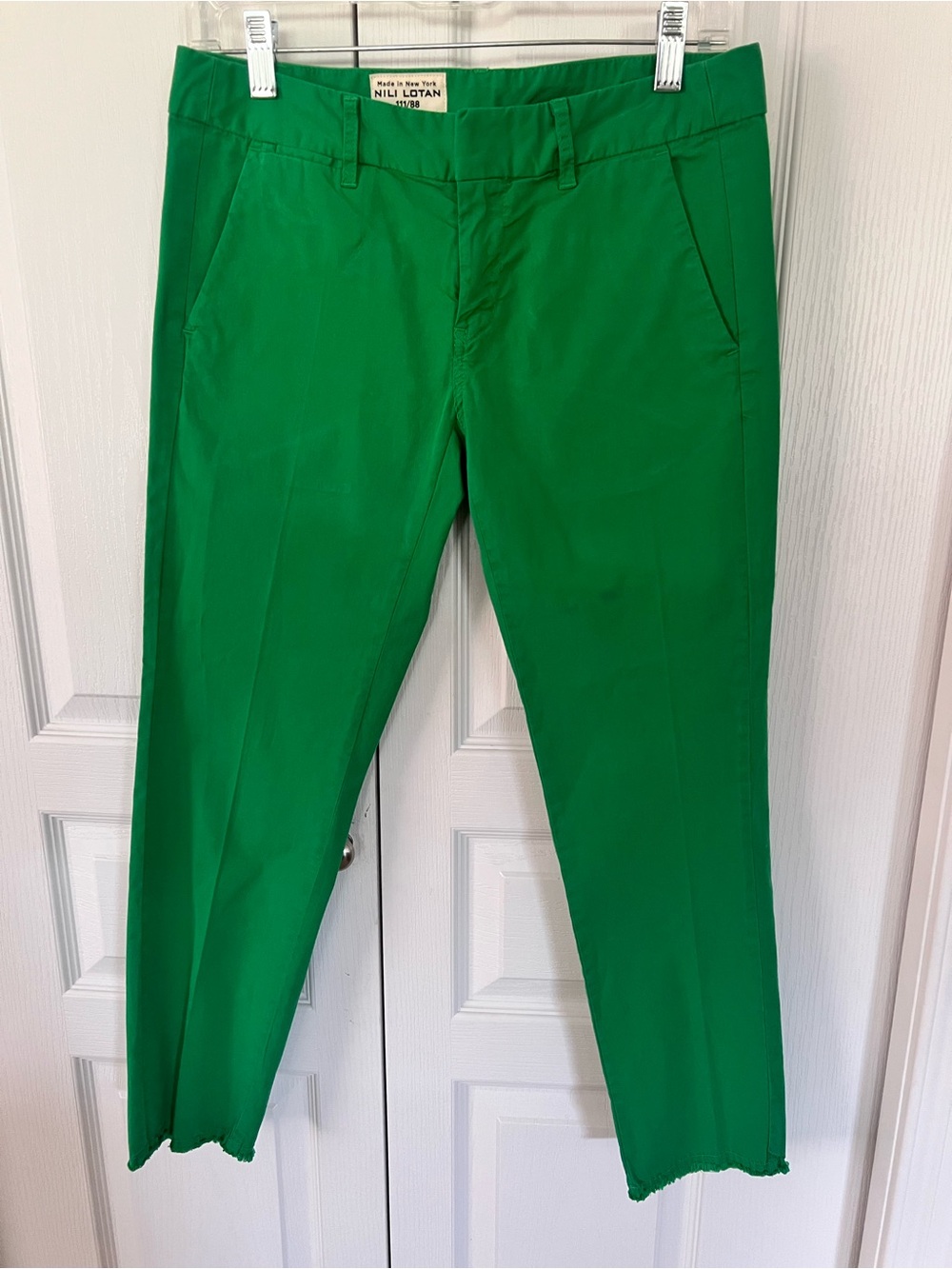 Nili Lotan Emerald Green High-Waist Cropped Pants Size 0 - Picture 10 of 17
